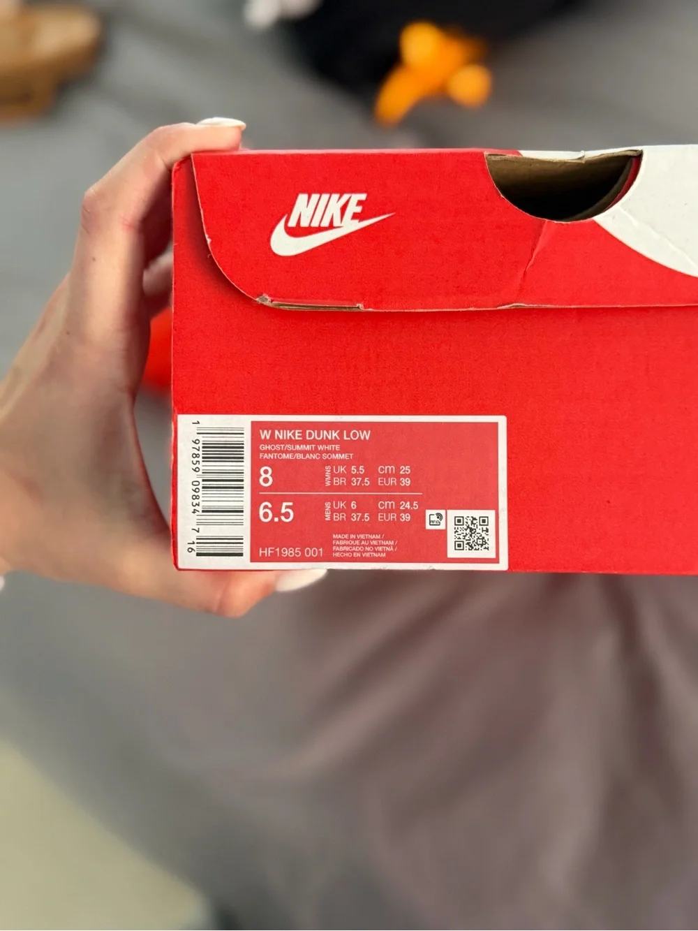 Nike Dunk Low Sneakers in Pale Blue and Off-White